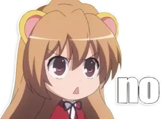 ❌ no Anime, Cartone animato, No, Espressione, Carino, Personaggio telegram sticker