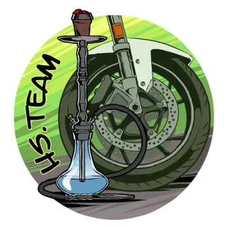 © HS.TEAM 水タバコ, バイク, バイク, チーム, タバコ whatsapp sticker