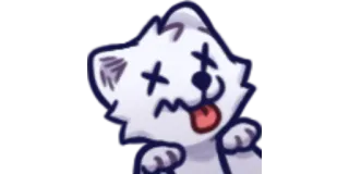 😵 Hoạt hình, Mèo, Chết, Sticker, Động vật telegram sticker