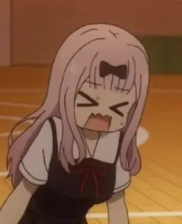 🌸 Chika Fujiwara Kaguya-sama: Love Is War Anime, Chika, Kaguya-sama, Wütend, Charakter telegram sticker