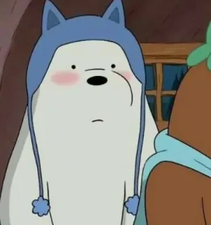 ✨ Ice Bear We Bare Bears cartoon, polar bear, ice bear, we bare bears, cute, animated, character telegram sticker