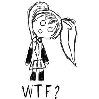 👌 WTF? ステッカー, イラスト, 不快, 質問, なにこれ telegram sticker