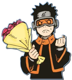 💐 Obito Uchiha Naruto anime, manga, naruto, obito, uchiha, flowers telegram sticker