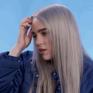 😐 Billie Eilish músico, cantante, Billie Eilish, estrella pop, celebridad telegram sticker