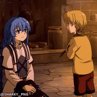 🤗 Roxy Migurdia and Rudeus Greyrat Mushoku Tensei: Jobless Reincarnation telegram sticker