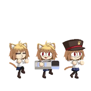 🚂 Neco-Arc 猫, Q版, 动漫, 卡通, 可爱 telegram sticker