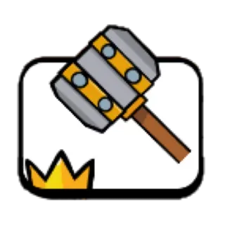 😜 marteau, couronne, dessin animé, arme, jeu whatsapp sticker
