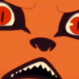 😲 anime, manga, fox, angry, face, monster telegram sticker