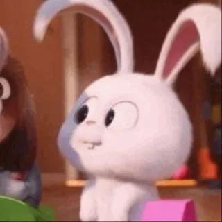 🐰 Snowball The Secret Life of Pets Hase, Häschen, weiß, niedlich, Tier, Cartoon telegram sticker