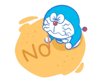 ❌ Doraemon No Doraemon, no, negativo, dibujos animados, anime telegram sticker