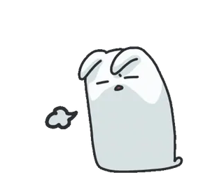 😮‍💨 dessin animé, animal, personnage, autocollant telegram sticker