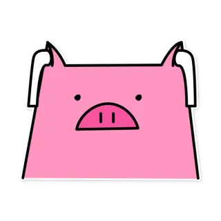🎧 свинья, мультфильм, наушники, животное telegram sticker