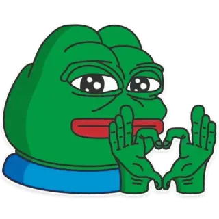 ❤ Pepe the Frog pepe, rana, meme, meme de internet, amor, corazón telegram sticker