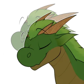 🙂 Drache, grün, Cartoon, Illustration, Fantasy, Tier telegram sticker