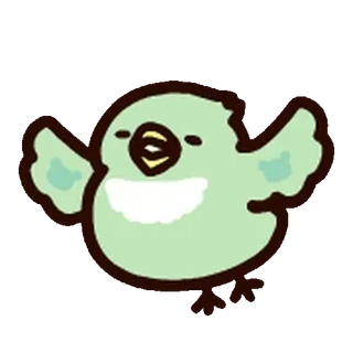 💨 bird, cute, animal, chick, cartoon whatsapp sticker