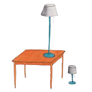 🔆 lampe, table, meuble, illustration, intérieur, éclairage whatsapp sticker