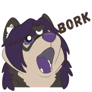 😵 OOOH Dibujo animado, Animal, Shock, Sorprendido, Expresión, Antro telegram sticker