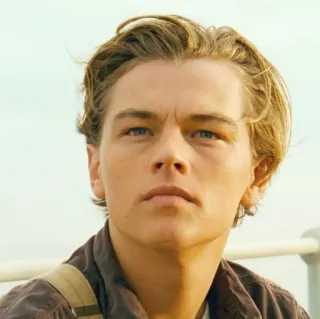 😐 Jack Dawson Titanic Leonardo DiCaprio, Film, Postać, Jack, Titanic telegram sticker