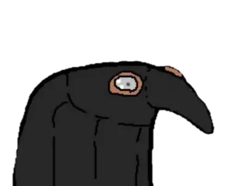 😐 gagak, burung, binatang, kartun, lucu telegram sticker