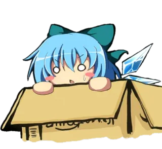 😮 amazon.co.jp Аниме, Милый, Наклейка, Иллюстрация, Amazon, Посылка telegram sticker
