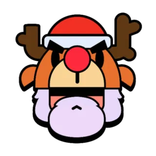 😕 Hirsch, Weihnachten, Tier, Hut, Rentier telegram sticker