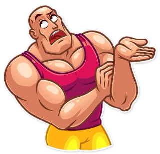 🙄 berotot, gym, atlet, angkat besi, kebugaran, binaragawan telegram sticker