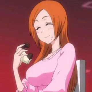 😋 Orihime Inoue Bleach anime, food, Bleach, Orihime Inoue, character telegram sticker