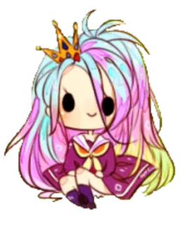 😊 Shiro No Game No Life Anime, Manga, Shiro, No Game No Life, Dễ thương, Kawaii, Chibi whatsapp sticker