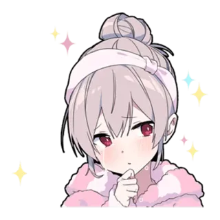 🙄 garota anime, fofa, brilhos, chorando, desenho animado, mangá, kawaii telegram sticker