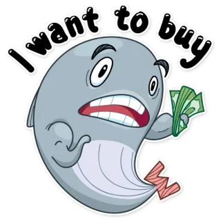 💰 I want to buy Wal, Geld, Cartoon, Finanzen, Shopping, Kaufen telegram sticker
