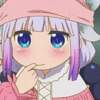 🦋 Kanna Kamui Miss Kobayashi's Dragon Maid Аниме, Канна Камуи, Дракон-горничная Кобаяши, Милый, Мультфильм telegram sticker