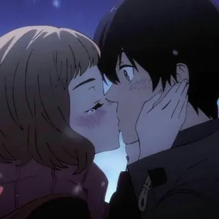 😘 Anime, Bacio, Romance, Amore, Coppia telegram sticker