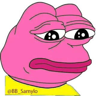 😔 Pepe the Frog @BB_Samylo Meme, Pepe, Sapo, Meme da Internet, Personagem, Desenho animado telegram sticker