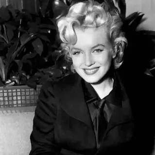 🥀 Marilyn Monroe Мэрилин Монро, Актриса, Черно-белое, Портрет, Знаменитость, Голливуд telegram sticker