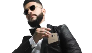 📱 남자, 정장, 선글라스, 전화, 스타일 telegram sticker