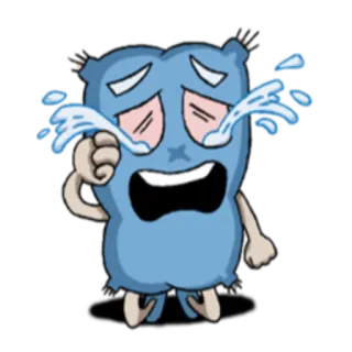 😭 เศร้า, ร้องไห้, การ์ตูน, ตัวละคร, อารมณ์, ทุกข์ใจ telegram sticker
