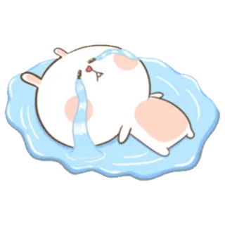 😭 llorando, triste, dibujos animados, animal, lágrimas, emocional whatsapp sticker