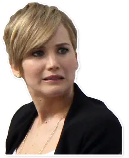 😦 Jennifer Lawrence, Schauspielerin, Promi, Porträt, Meme whatsapp sticker
