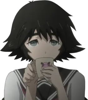 🤍 anime, girl, drinking, cute, character, manga telegram sticker