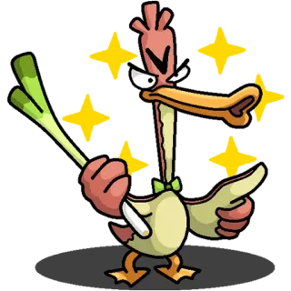 ✨ canard, en colère, dessin animé, animal telegram sticker
