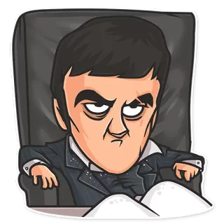 😤 Tony Montana Scarface scarface, tony montana, cocaine, phim, xã hội đen, tội phạm, ma túy telegram sticker