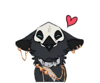 😘 милый, животное, мультфильм, фэнтези, сердце, персонаж telegram sticker