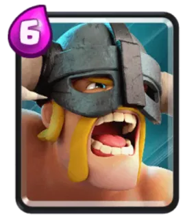 ⚔ Elite Barbarian Clash Royale 야만인, 헬멧, 게임, 전사, 캐릭터, 화난 telegram sticker