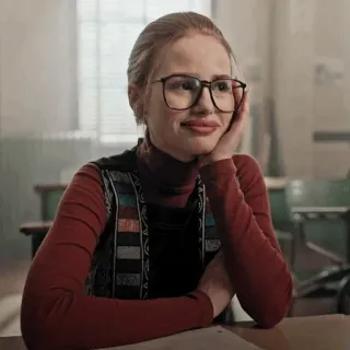 🤗 Cheryl Blossom Riverdale chica, mujer, gafas, Riverdale, Cheryl Blossom, estudiante, aula telegram sticker