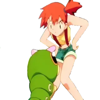 🐛 Misty Pokemon Аниме, Мультфильм, Покемон, Мисти, Кэтерпи, Персонаж telegram sticker