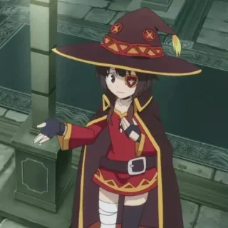🎡 Megumin Konosuba Anime, Mage, Kawaii, Magie, Fantaisie whatsapp sticker