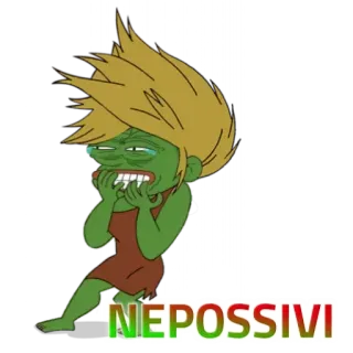 😯 NEPOSSIVI 表情包, 卡通, 意大利, 哭, 搞笑 telegram sticker