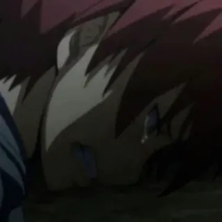 🥺 anime, chorando, triste, lágrimas, emoção, personagem, mangá telegram sticker