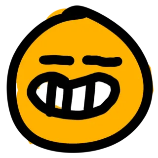 😁 Эмодзи, Смайлик, Смешные, Мультфильм telegram sticker