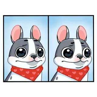 😐 cachorro, fofo, triste, animal, desenho animado telegram sticker